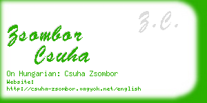 zsombor csuha business card